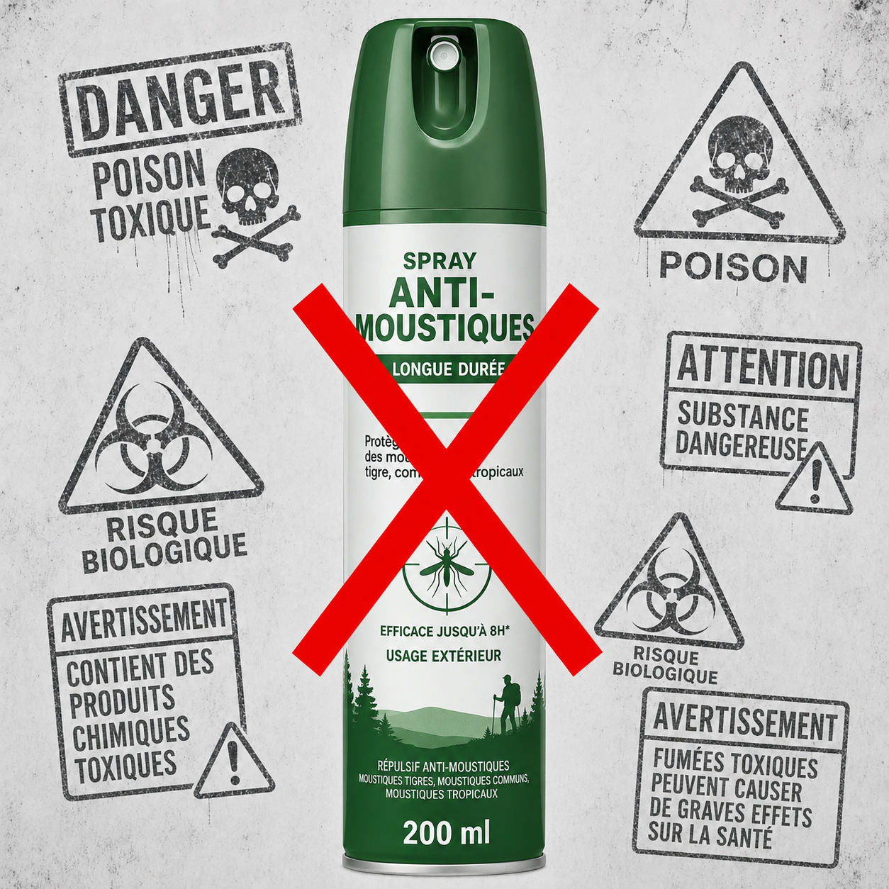 Spray anti-insectes chimique classique
