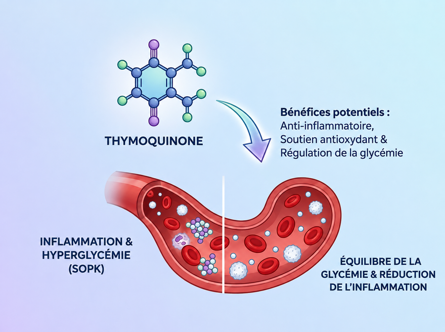 Thymoquinone et glycémie — comment elle apaise l'interrupteur inflammatoire à l'origine de la résistance à l'insuline