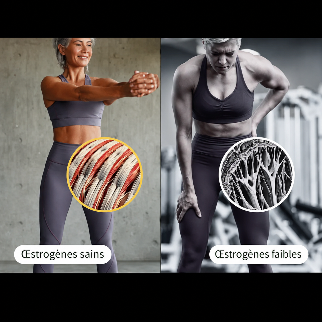 Comparaison œstrogène sain et faible