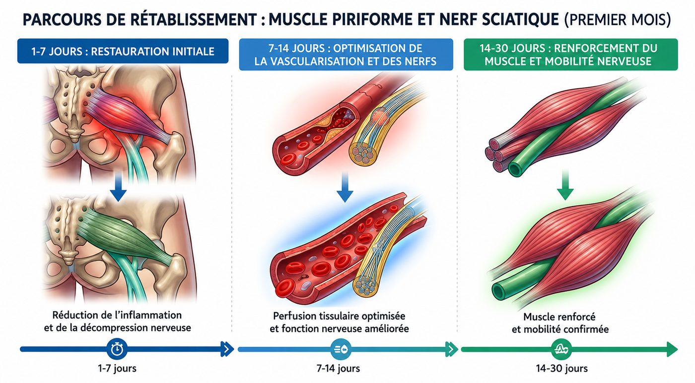 Inflammation du muscle piriforme appuyant sur le nerf sciatique